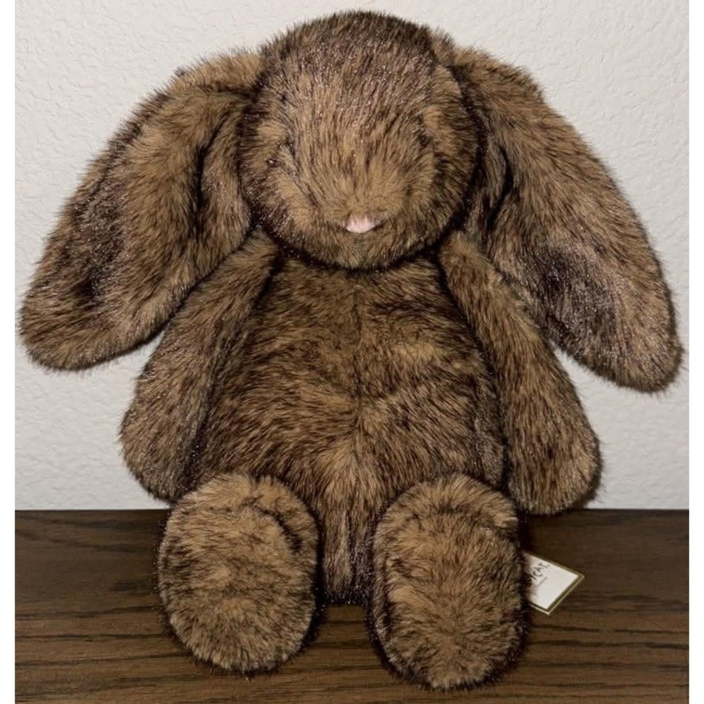 Jellycat Bashful Luxe Hoppleston Bunny Plush AUTHENTIC Brown NWT Same Day Ship